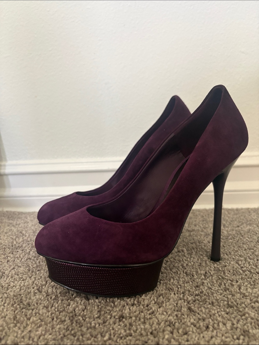 Guess By Marciano - Platform Suede Purple Heels